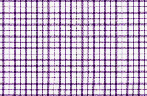 violet white texture of factory fabric for tailoring, cotton checkered fabric close-up