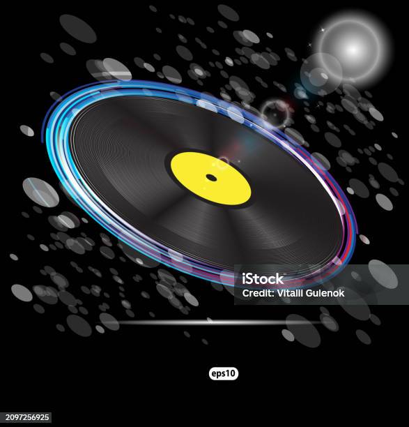 Disc Classique Background Vinyl Disc Background For Text Vector Stock Illustration - Download ...