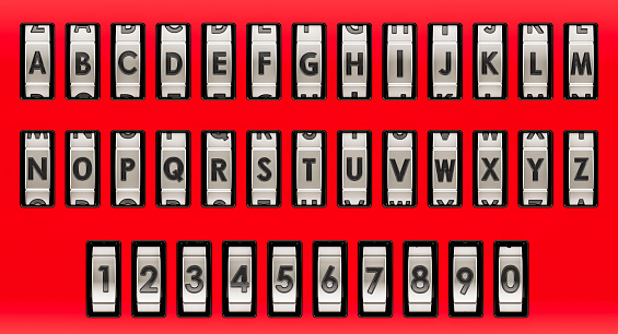 Number Lock Code Letters Combination Lock Font Padlock Safe Coding Numbers And Letters 3d ...
