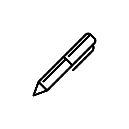 Pen Stationery Icon Vector Logo Template