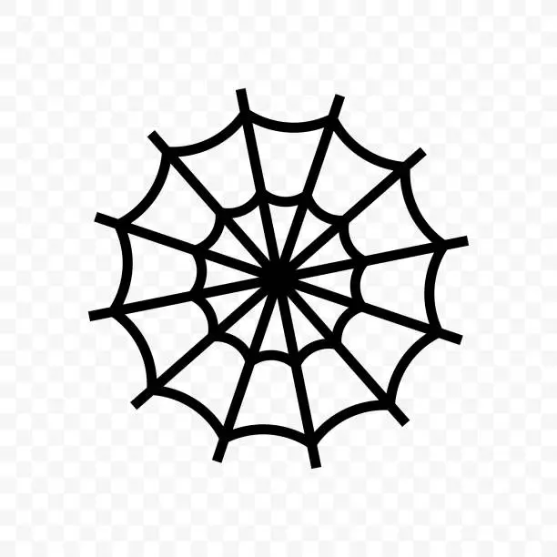 Vector illustration of Spider web line vector design