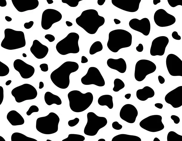 Vector illustration of Cow Skin Seamless Pattern