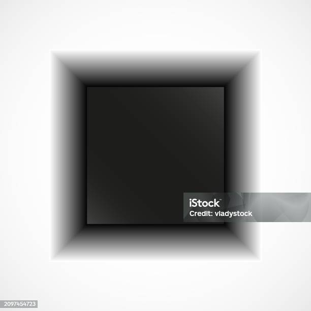 Shadow Background Square Box Square With Shadow On White Background Stock Illustration - Download ...