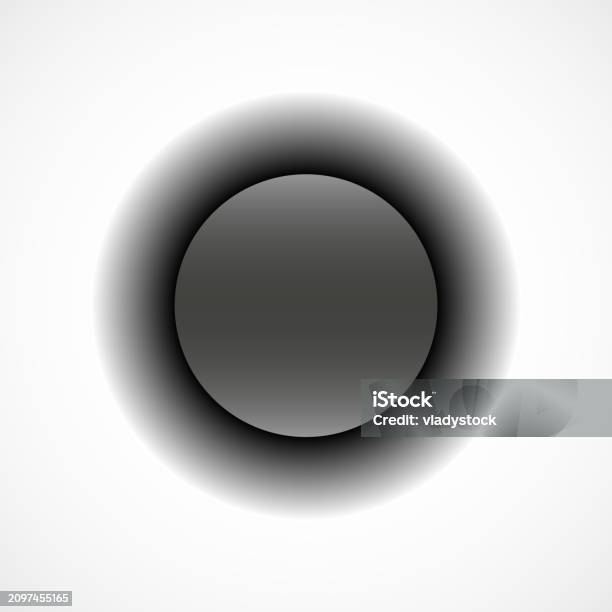 Circle Withe Shadow Circle With Shadow On White Background Stock Illustration - Download ...