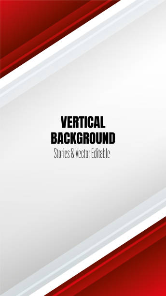red vertical stories desing vector background - веб дизайнер иллюстрации stock illustrations