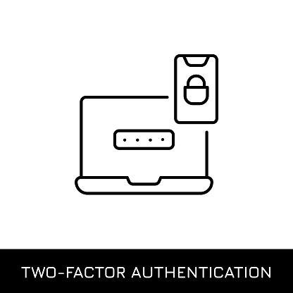 Two Factor Authentication Editable Stroke Single Line Icon Design. Pixel Perfect Vector Icon. Perfect icons for mobile and web
