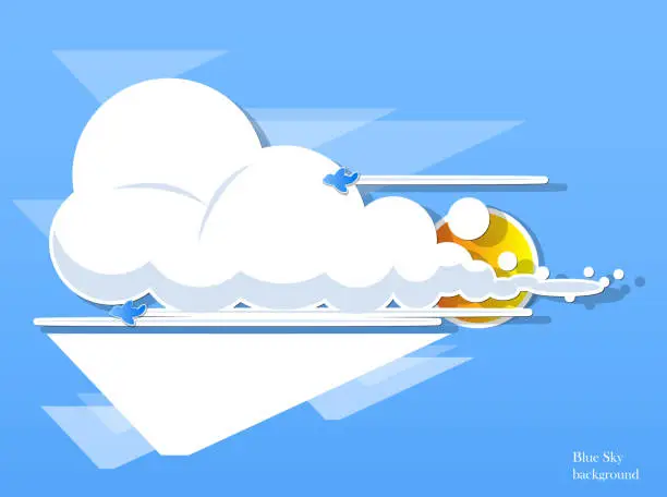 Vector illustration of abstract clouds background