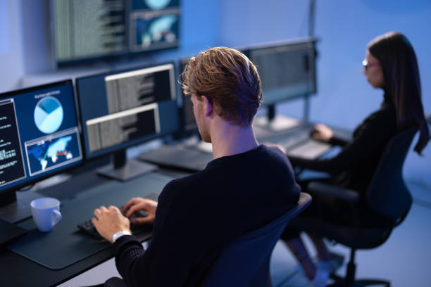 istock Professional cyber security team working to prevent security threats, find vulnerability and solve incidents 2097523983