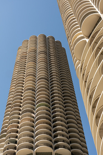 Architecture and details of the diverse buildings in downtown Chicago.