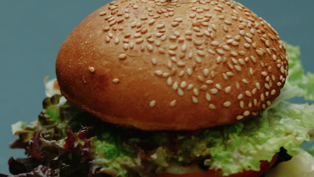 Unhealthy burger fast food hamburger american