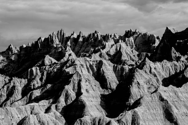Ridges in Badlands National Park, South Dakota, USA