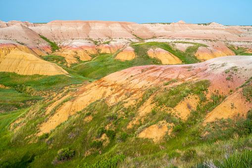 Colorful Summer landscape in Badlands National Park, South Dakota, USA