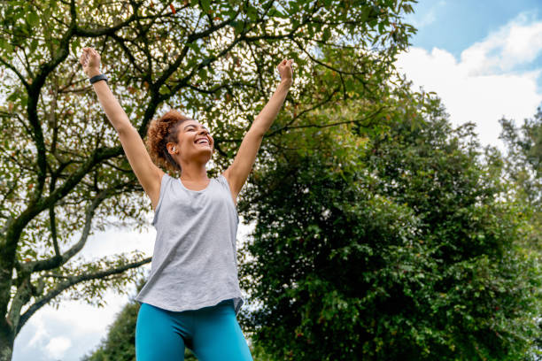 istock Happy runner celebrating after a good workout 2097798825
