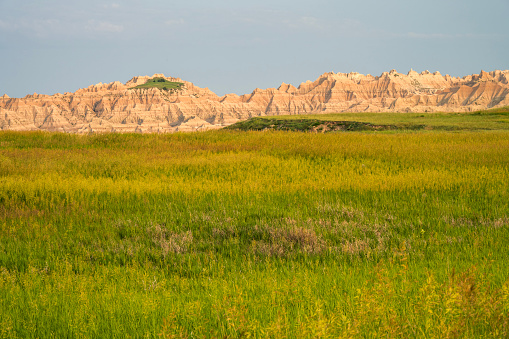 Prairie in Summer in Badlands National Park, South Dakota, USA