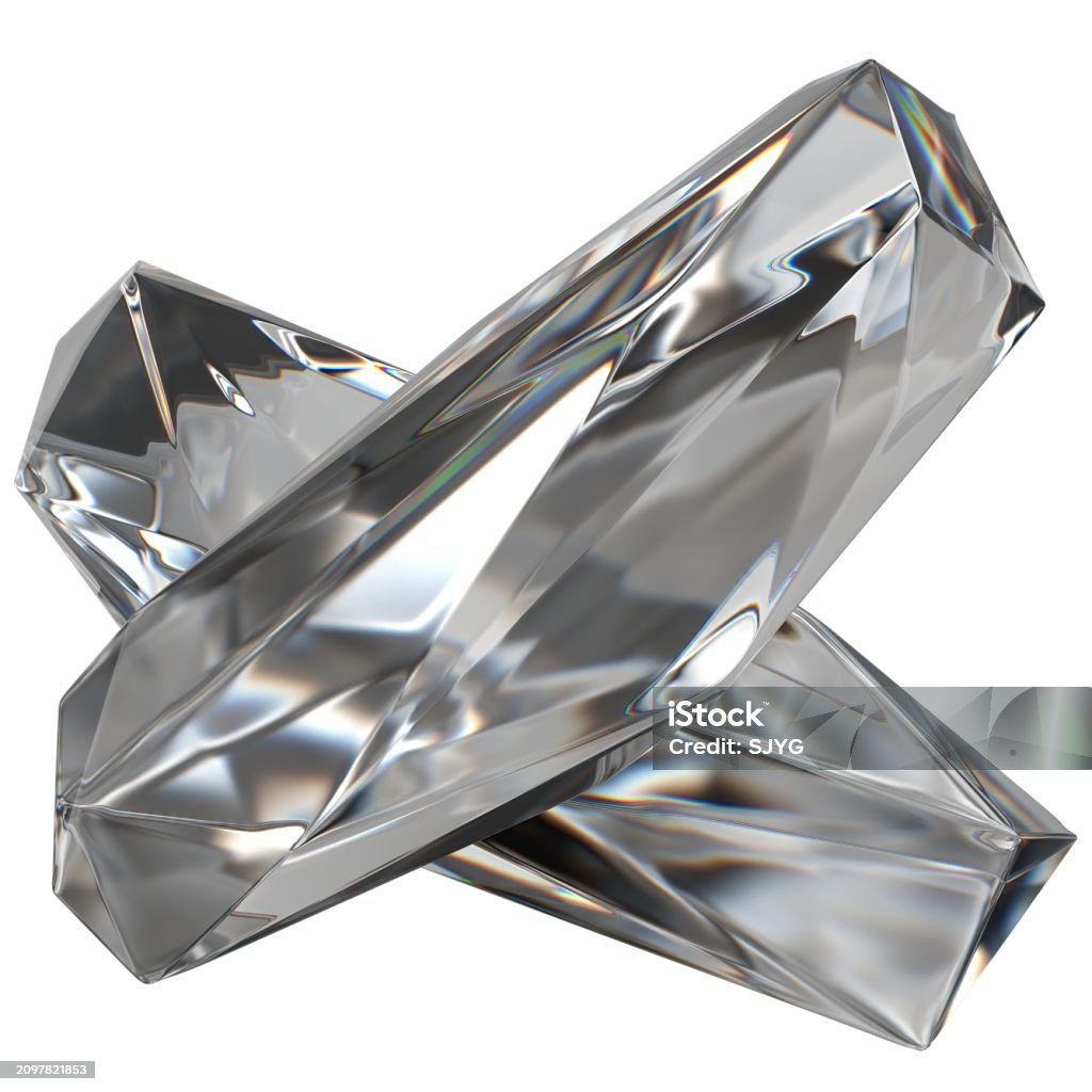 Colorless Crystal Texture Isolated Colorless Gemstone Crystal Organic Clear Refraction And ...