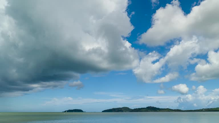 Blue sea white beach turquoise ocean wave coastal in tropical paradise landscape. Beautiful scene seascape marine coastline destinations. Tropical beautiful blue ocean lagoon lake travel summer time.