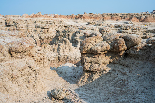 Badlands Formations in Badlands National Park, South Dakota, USA