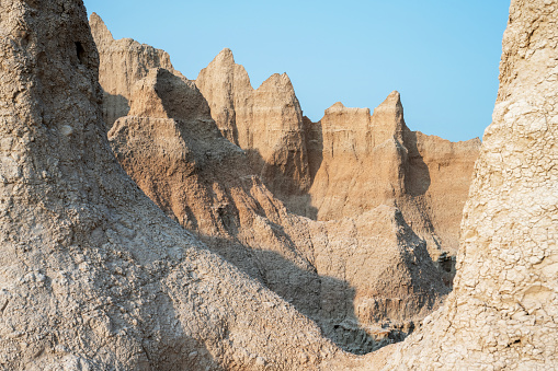 Badlands Formations in Badlands National Park, South Dakota, USA