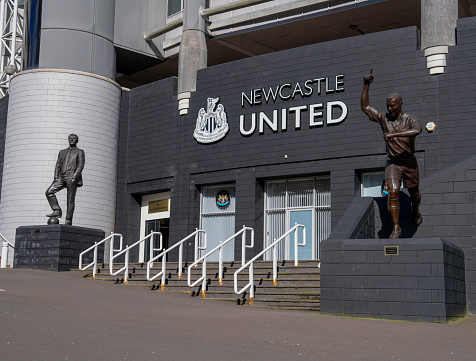 Newcastle Upon Tyne,England on 1st Aug 2018:St James Park footbal stadium is home to Newcastle United a English Premier League footbal team, the stadium has a capacity of 53000