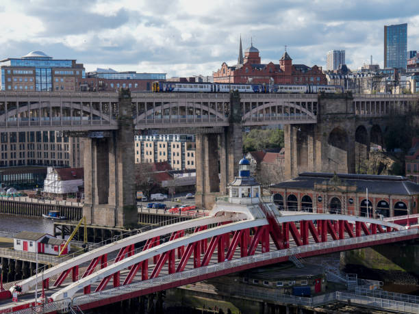 istock Train crossing The High Level Bridge in Newcastle Upon Tyne 2097894316