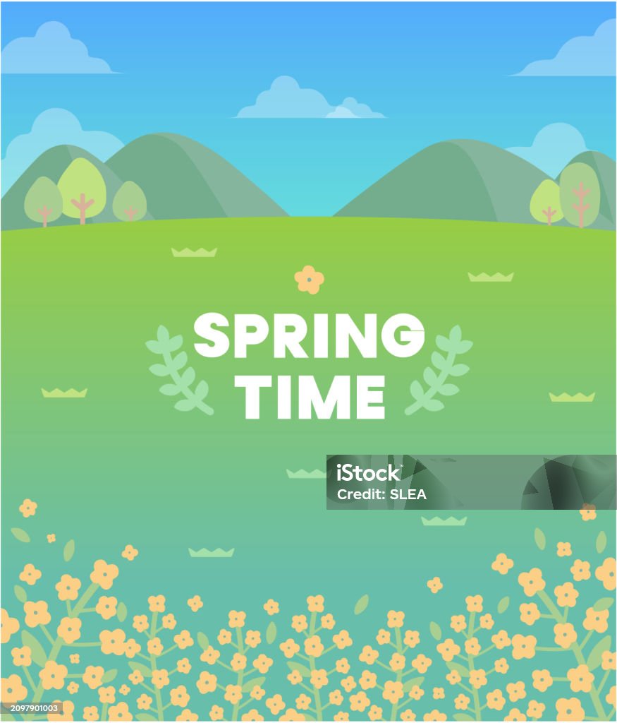 Spring Event Drawing Spring Event Banner Background Illustration Vector Stock Illustration ...