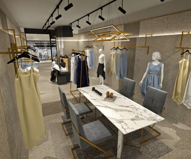 istock 3D render of fashion shop 2097902019