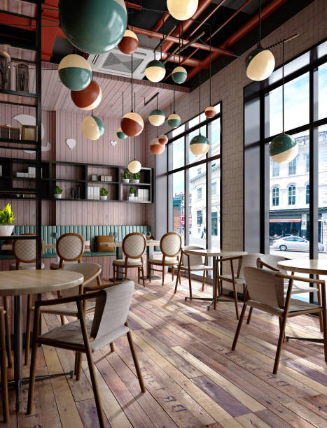 istock 3D render of cafetaria and restaurant 2097903554