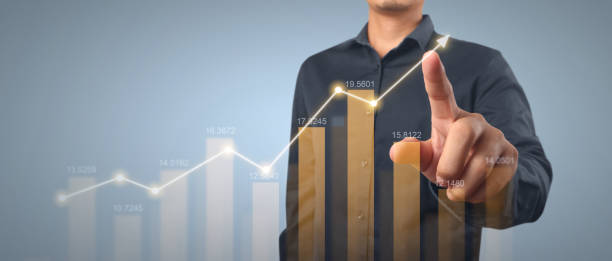 istock Businessman plan graph growth and increase of chart positive indicators 2097976964