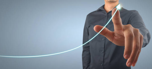 istock Businessman plan graph growth and increase of chart positive indicators 2097976968