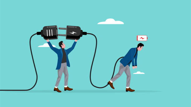 istock recharge energy or restore enthusiasm for work, refreshing from overwork or tiring activities, businessman connects electrical plug to power source to recharge low battery exhausted businessman worker 2097989807