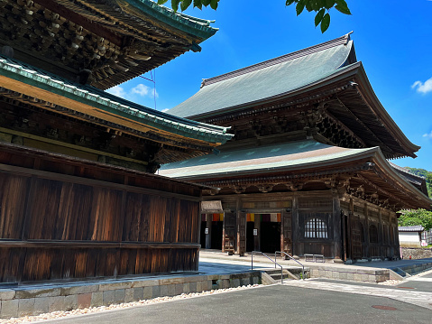 Kamakura, Kanagawa Prefecture, Japan - August 12, 2023: Timeless Tranquility: Kamakura Gardens and Temples in Kamakura Hasedera