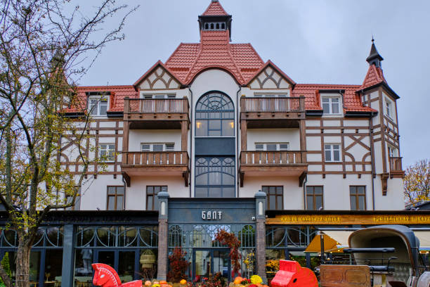 Zelenogradsk Russia 13.10.2022.Kurhaus Krantz, an inn with accommodation