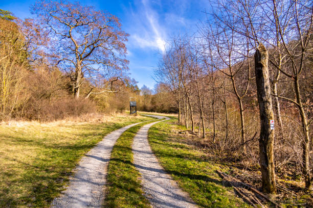 Spring hike through the unique Werra Valley near Vacha - Thuringia - Germany