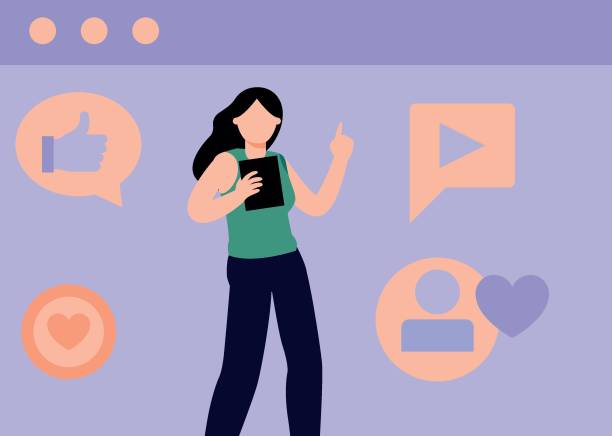 istock The girl is getting likes on media. 2098251352