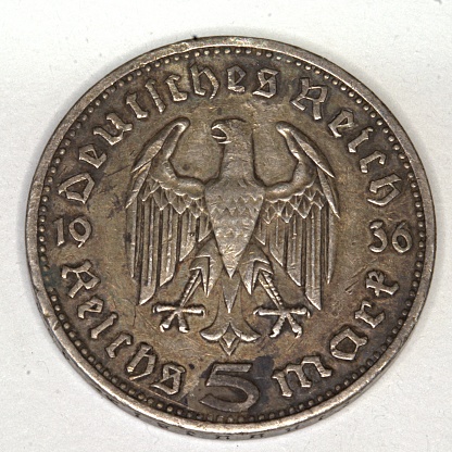 5 Reich marks.1936