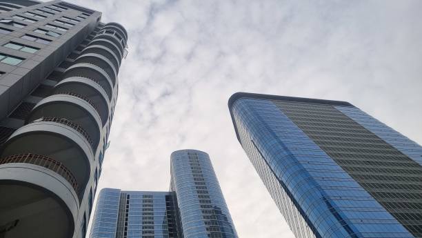 istock Low angle view of skyscrapers and sky. 2098305721