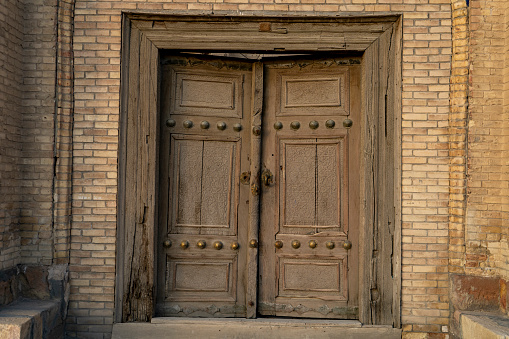 closed door in a uzbekistan house