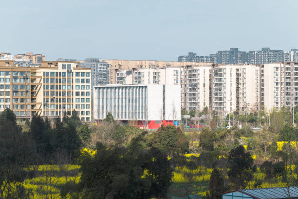 istock Sunny day city and trees 2098328204