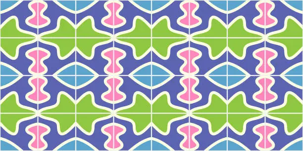 Vector illustration of ceramic tiles colorfull, mosaic abstract pattern, geometric tiles pattern for background