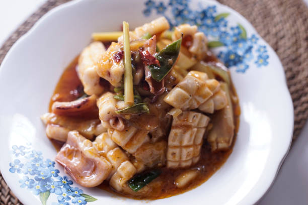 istock sweet and sour squid, Southeast Asian food menu 2098363406
