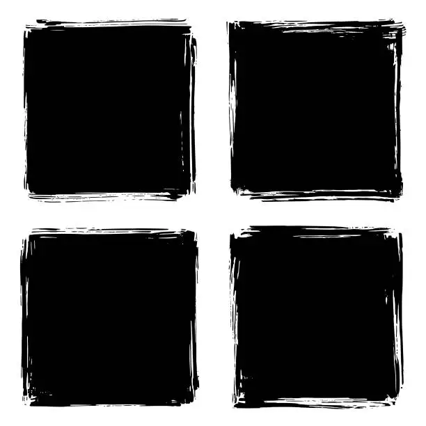 Vector illustration of Grunge squares