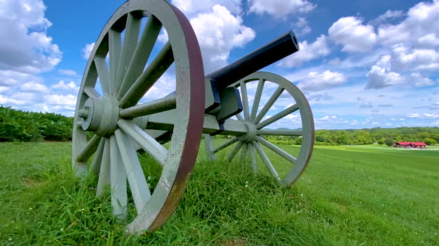American Civil War cannon in historic Springfield Tennessee.