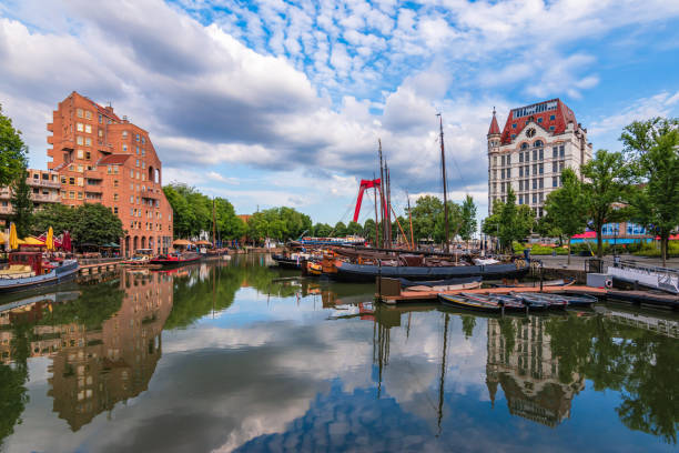 istock Old harbor in Rotterdam City, The Netherlands. 2098391887