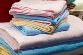 Soft colorful towels