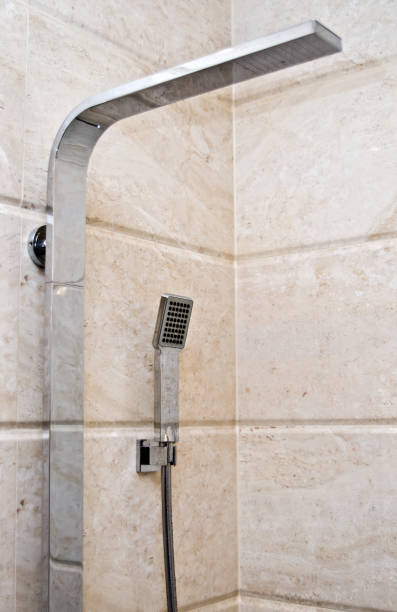 istock Detail of a modern chrome shower head 2098507823