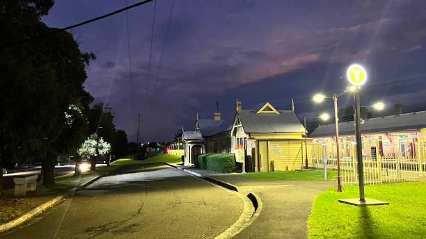 istock Bulli Point Railway Station purple Dawn 2098527516