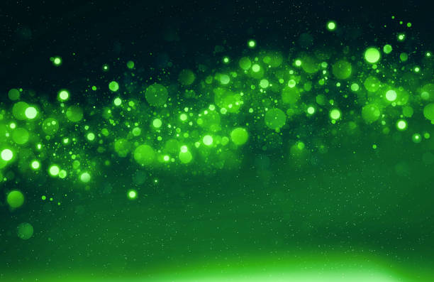 istock green background with defocused lights. festive background for St. Patrick's Day. copy space 2098536934
