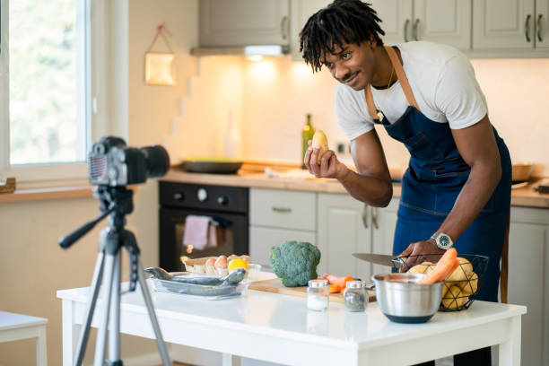 istock Using a domestic kitchen to record a cooking webinar 2098539661