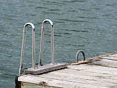 Ladder at swimming platform
