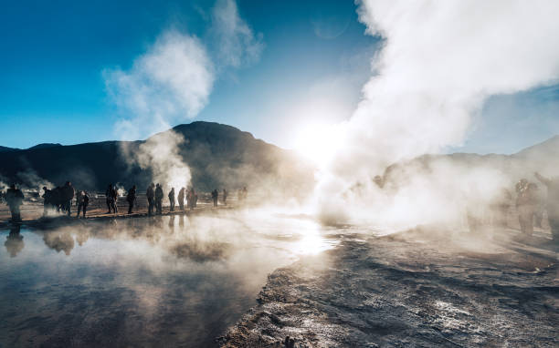 istock Spectacular Sunrise at Atacama Desert with Tourists 2098605521